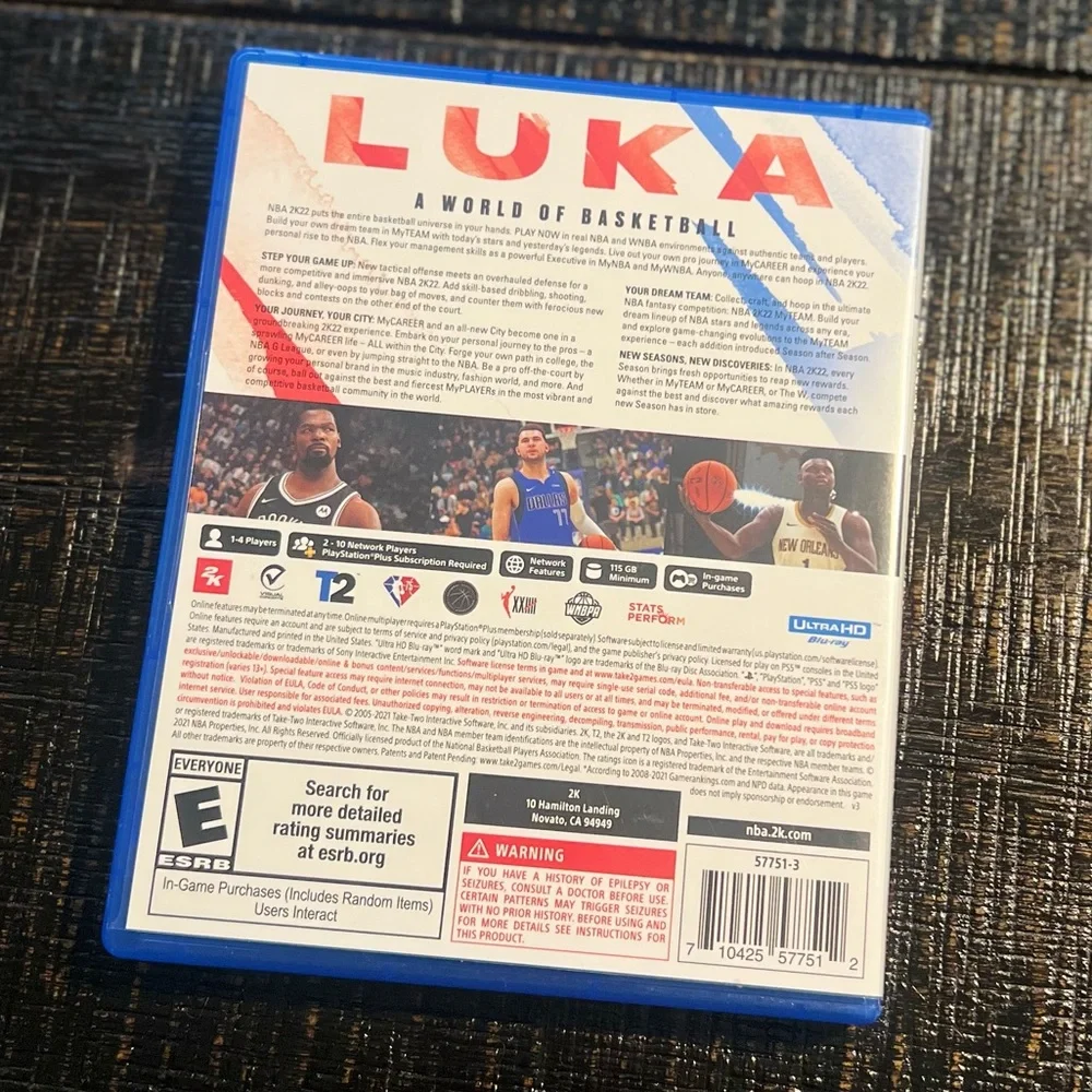 PS5 NBA 2K22 PlayStation 5 video game